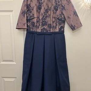 Women’s navy and lace dress - perfect for a wedding or event!!
